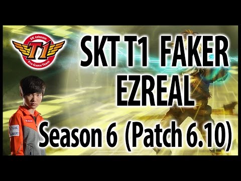 SKT T1 Faker – Ezreal ADC w/ Elise support vs. Sivir & Taric – LoL KR Challenger Ranked, Patch 6.10