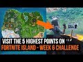 Visit the 5 highest points on Fortnite island - Fortnite week 6 challenge