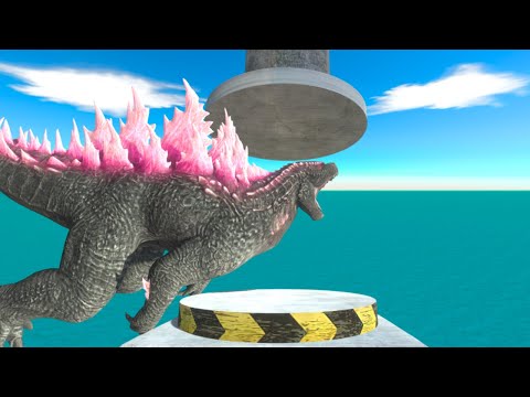 Epic Mega Hydraulic Press And Reach The Evolution Gate to rescue Hulk from Godzilla Thermo - ARBS