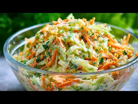 Delicious salad in 3 minutes! I never get tired of eating this salad! Pointed cabbage salad, cole...