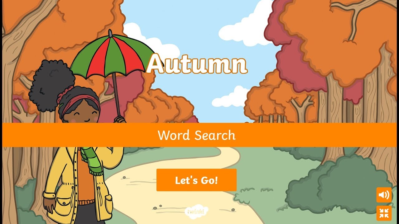 Twinkl Go! - Autumn Interactive Word Search Clip