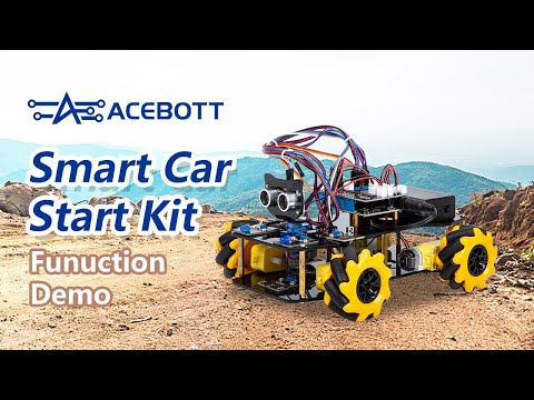 Video - Kit Carro Rob&ocirc; Inteligente 4WD com Rodas Mecanum Omnidirecionais - QD001