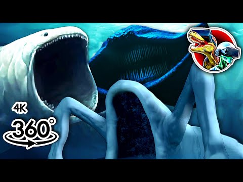 360 Sea Eater Attack on Bloop and El Gran Maja Sea Monsters | 360 video 4K