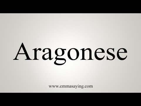 How To Say Aragonese