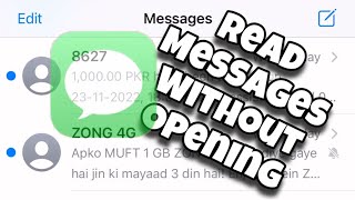 How To Read iPhone Messages WITHOUT Opening 🔥(QUICK & EASY)