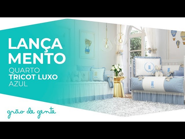 Quarto de Bebê Tricot Luxo Azul - Grão de Gente