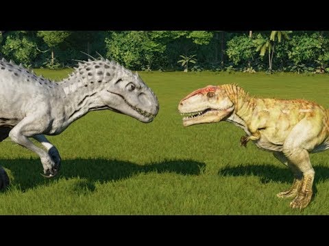 Giganotosaurus VS Indominus Rex - Jurassic World Evolution 2018