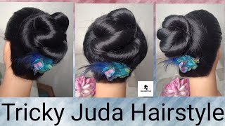 Tricky Juda Hairstyle For Special Occasion || Wedding Vibes ||  Step By Step 🌼