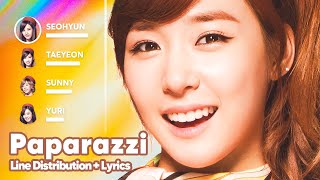 Girls&#39; Generation - PAPARAZZI (Line Distribution + Lyrics Karaoke) PATREON REQUESTED