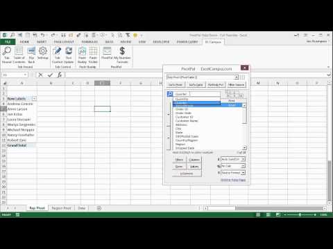Introduction to Pivot Tables Charts and Dashboards in Excel Part 1