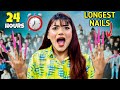 Living In *LONGEST* Nails For 24 HOURS!! *prank on Mom*😳 | Mahjabeen Ali