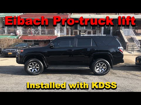 Installing Eibach Pro-truck lift kit on Toyota 4runner with KDSS | HOW TO