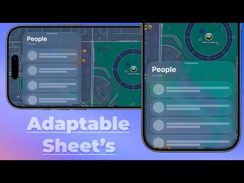 SwiftUI Adaptable Sheet's | Landscape Pinned Sheet's | Xcode 27 thumbnail