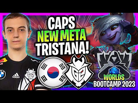 CAPS TRIES NEW META TRISTANA MID IN KOREA SOLOQ! | G2 Caps Plays Tristana Mid Worlds Bootcamp 2023!