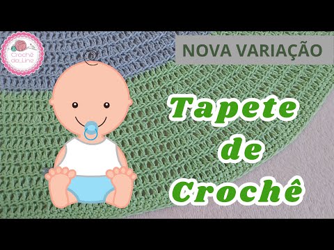 Tapete Quarto de Bebê de #Crochê Verde limão
