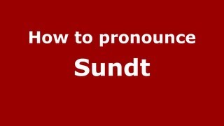 How to pronounce Sundt