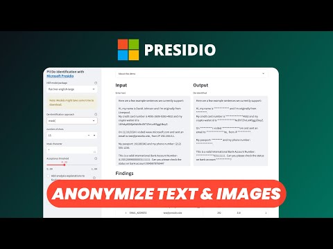 Microsoft Presidio: Data Protection and De-identification SDK