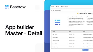 Set up master and detail pages in Application Builder
