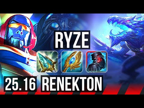 RYZE vs RENEKTON (TOP) | 4/1/4 | EUW Grandmaster | 25.16