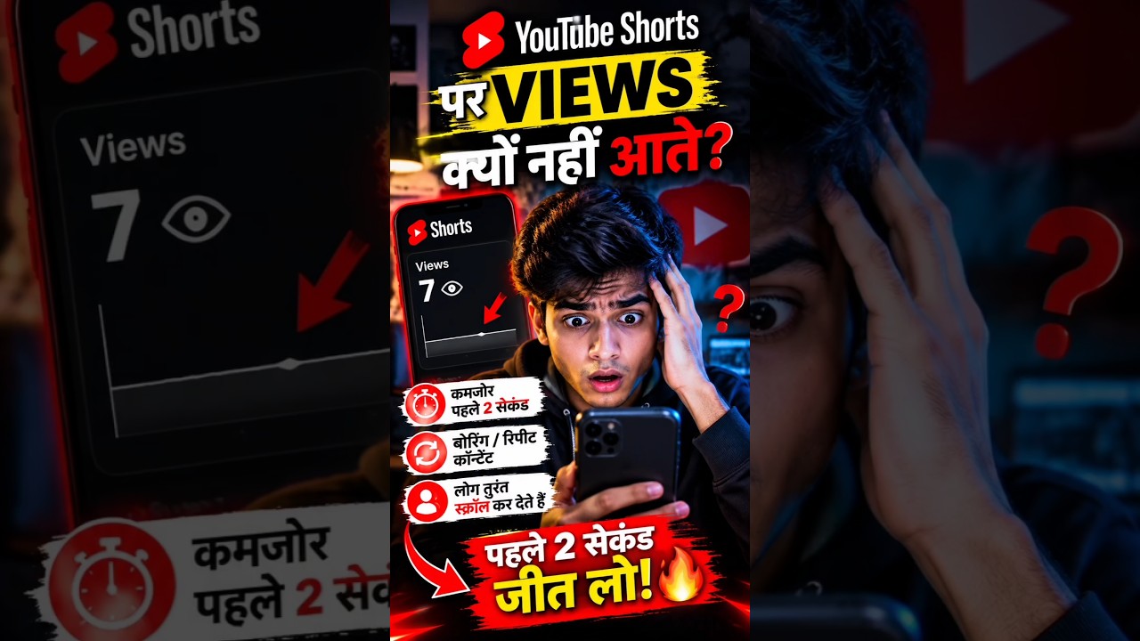 शॉर्ट्स पर व्यूज़ नहीं आते? ये करो!👍 🔥 #Shorts  #ytshorts🔥#viral