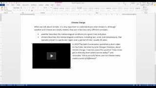 How To... Embed a YouTube Video into a Word 2013 Document