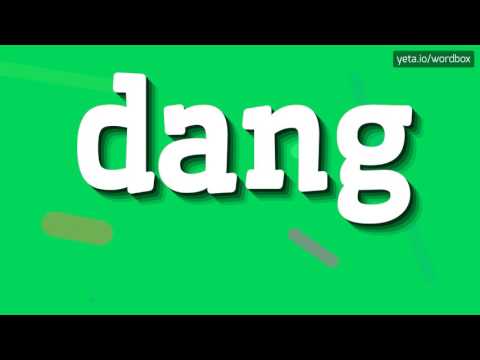 DANG - HOW TO PRONOUNCE IT!?