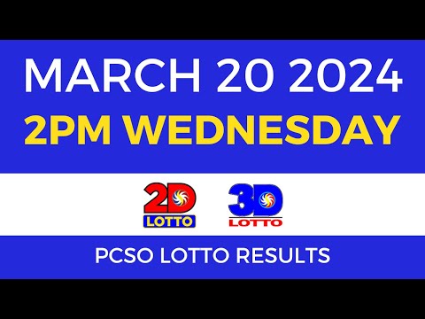 Lotto Result Today 2pm March 20 2024 PCSO