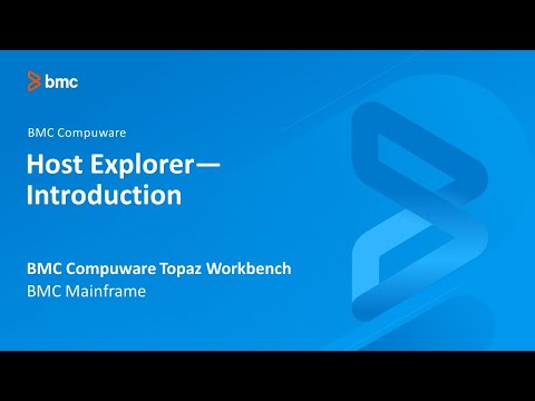 BMC Compuware Topaz Workbench - Host Explorer introduction
