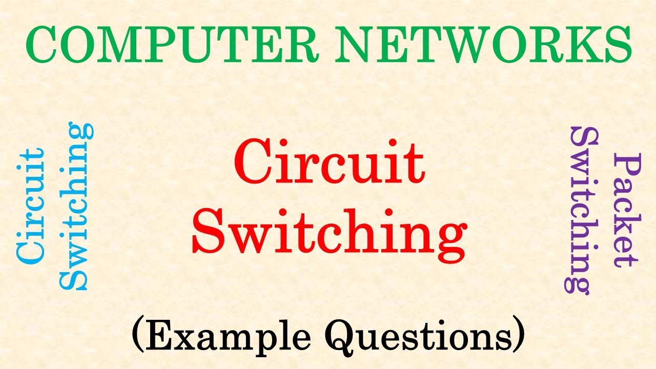 Computer Networks || Circuit Switched Network Example Questions
