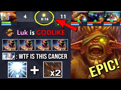 8 Min GODLIKE?! 4 Hoods PRO Bristleback New Trick Chakra + Quill Spray vs Magic Fun Game WTF Dota 2