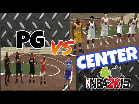 PG VS CENTER - NBA LEGENDS BLACKTOP ON NBA 2K19 MOBILE