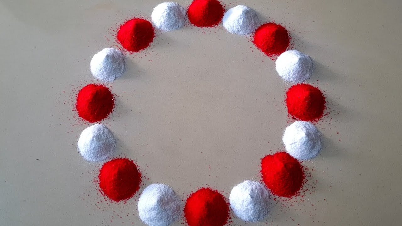 Easy rangoli design with spoon holi festival rangoli design by top rangolis