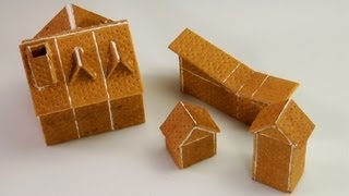 Assembling Graham Cracker Gingerbread Houses