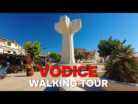 Vodice, Croatia 🇭🇷 | Relaxing 4K Walking Tour Along the Adriatic Coast (Summer Travel)