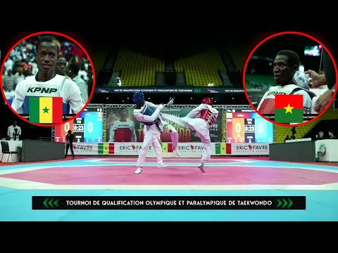 Qualifications JO de Paris Taekwondo : Mansour Lô (Sénégal) vs Ibrahim Maïga (Burkina)