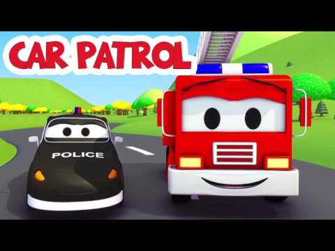 Patrula masinilor camion de pompieri si masina de politie si Groapa  în Orasul Masinilor | Desene