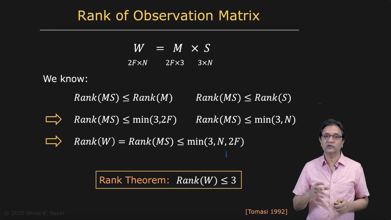 Rank of Observation Matrix: A Key Factor in Structure from Motion