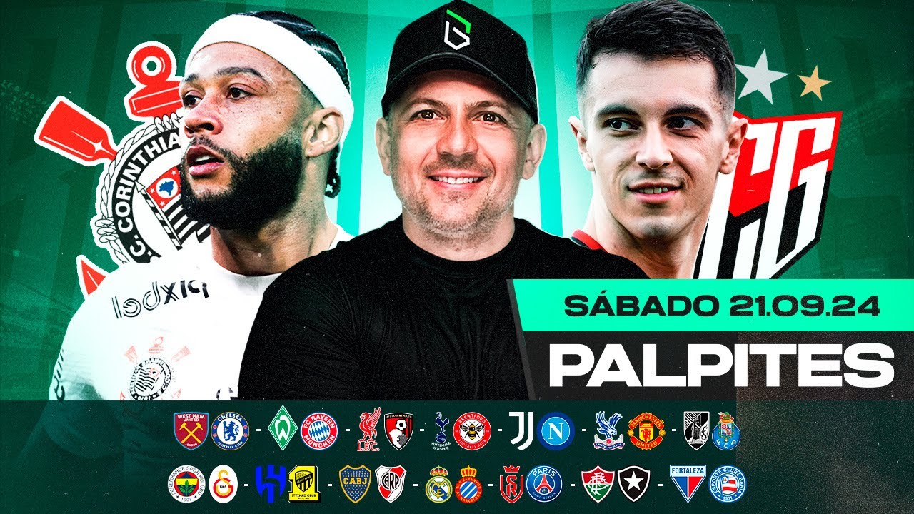 PALPITES DE FUTEBOL PARA HOJE 21/09/2024 (SÁBADO) + BILHETE PRONTO | Boleiros Tips