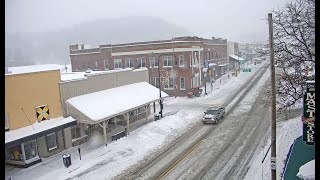 Driving the snow, downtown Boone NC and App State after Blizzard  '22