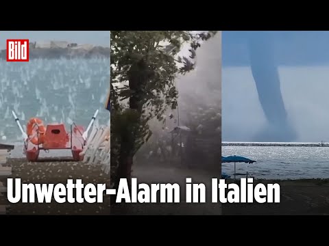 Wetterchaos in Italien: Tennisballgroßer Hagel und tobende Tornados treffen Urlaubsorte