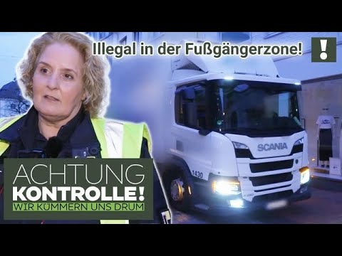 "Das geht GAR nicht!" 😱 LKW BRUMMT unerlaubt in die Fußgängerzone! | Achtung Kontrolle