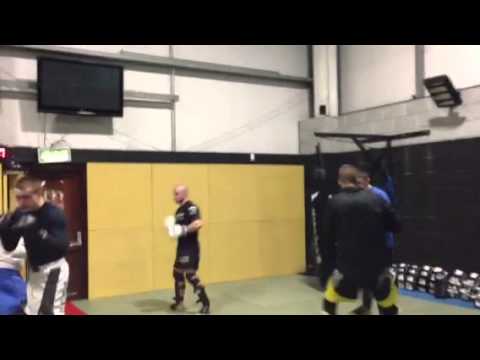 Sparring at the MMA clinic