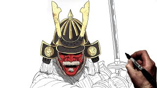 How To Draw A Samurai | Step By Step