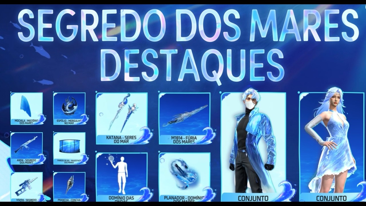 SEGREDO DOS MARES: ITENS COLECIONÁVEIS | FREE FIRE BRASIL