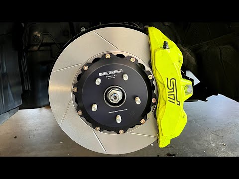 GiroDisc 2-Piece Slotted Rotors and Magic Brake Pads Install 2018-2021 Subaru WRX STI | 4enthusiasts