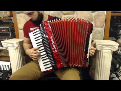 ESOP3796RD - Red E. Soprani Circus Line 3796 Piano Accordion LMM 37 96 $1399