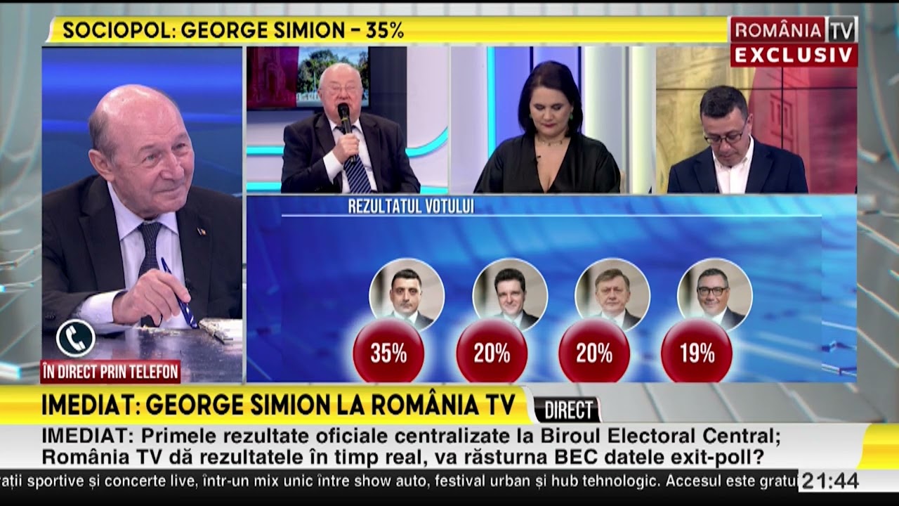 Traian Băsescu, prima reacție după exit poll-urile la alegerile prezidențiale