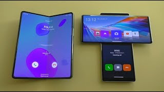 Samsung Galaxy Z  Fold4 vs LG Wing Incoming Calls