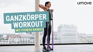 GANZKÖRPER WORKOUT MIT FITNESSBÄNDERN | Full Body Workout mit Widerstandsbändern