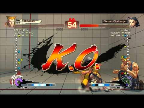 SSF4 AE 2012: ACE E I RI N (Guile) vs ma2onz (Rose) - Xbox Live Ranked Match
